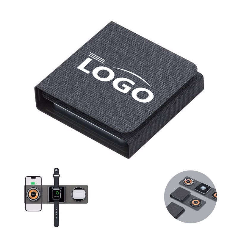 3-in-1 Magnetic Fast Wireless Charger, Foldable Design