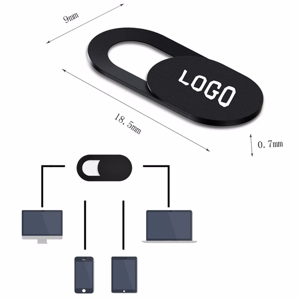 Custom Plastic Webcam Cover with Slide Mechanism — Privacy Protection Tech Giveaway
