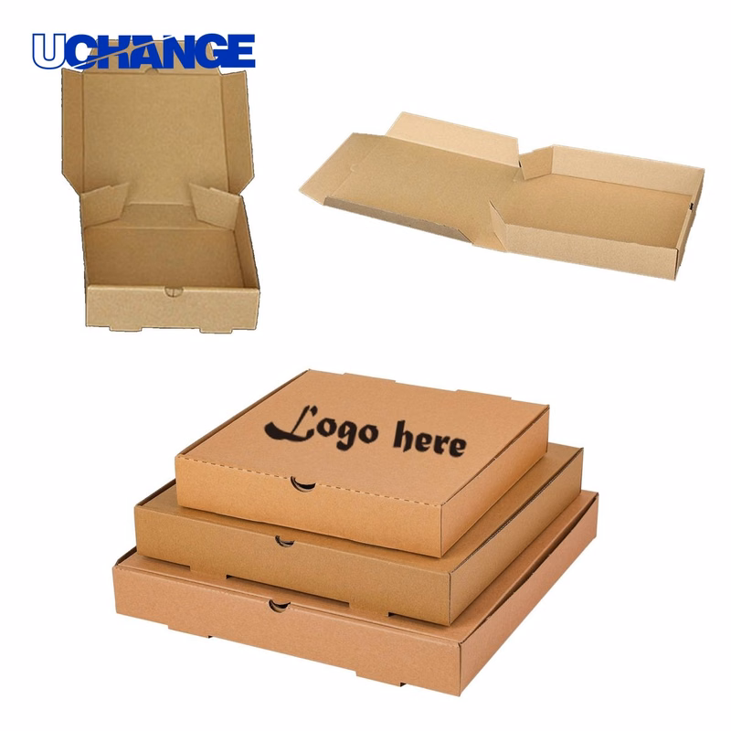 Kraft Paper Pizza Boxes with Custom Logo