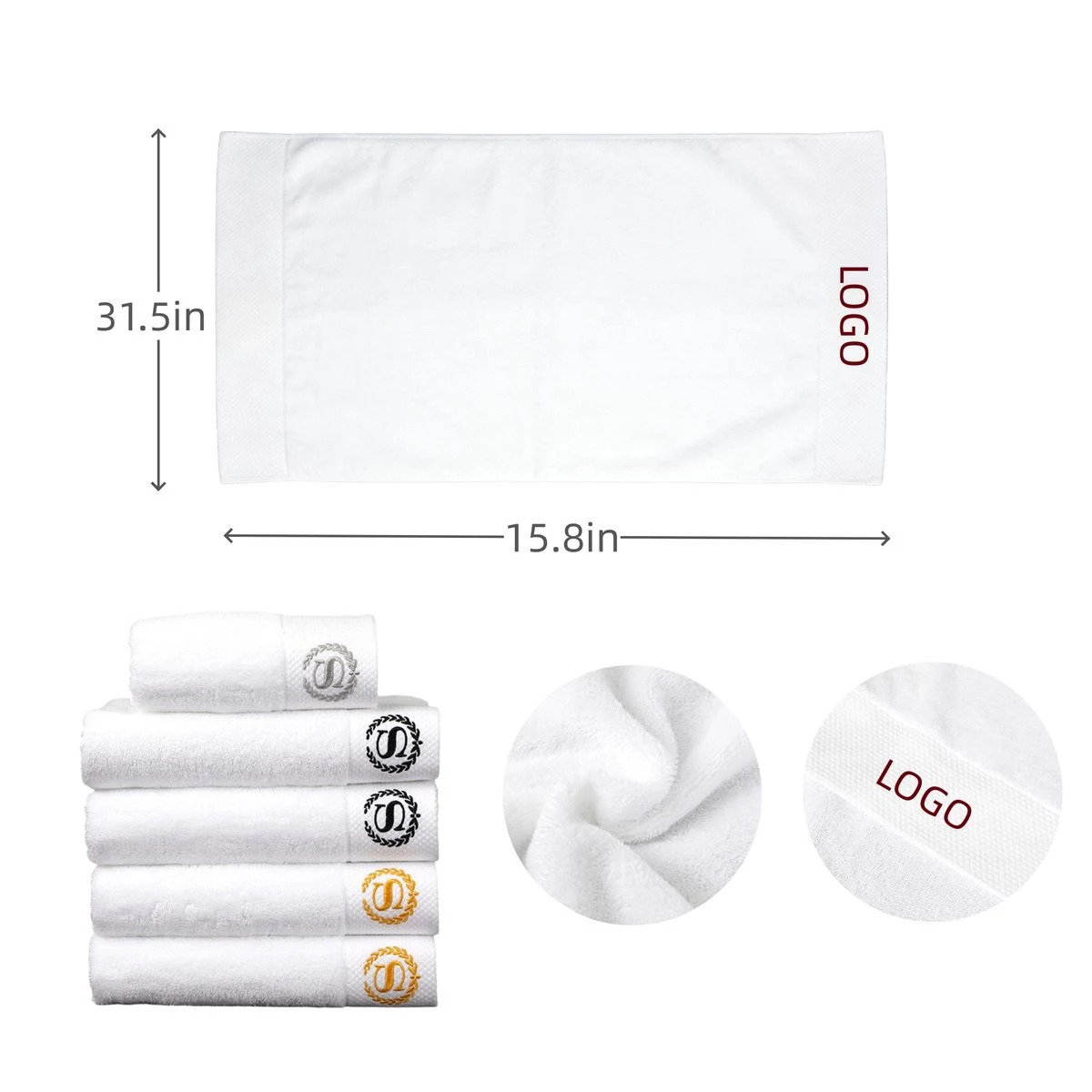 Customizable 100% Cotton Towels 1