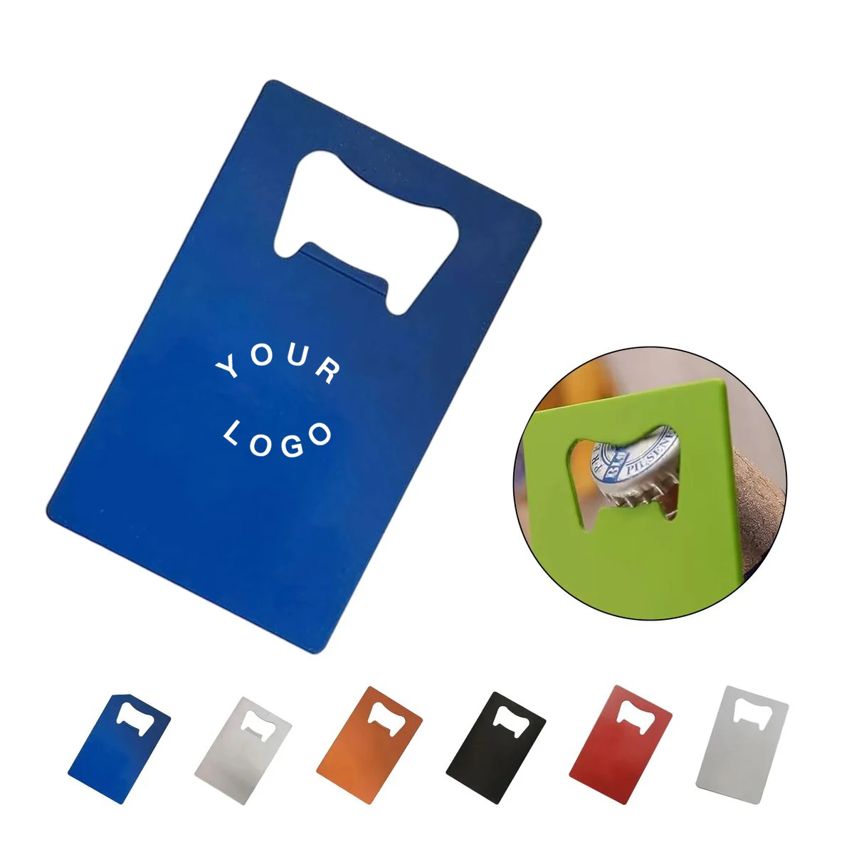 Compact Stainless Steel Bottle Opener Card 1