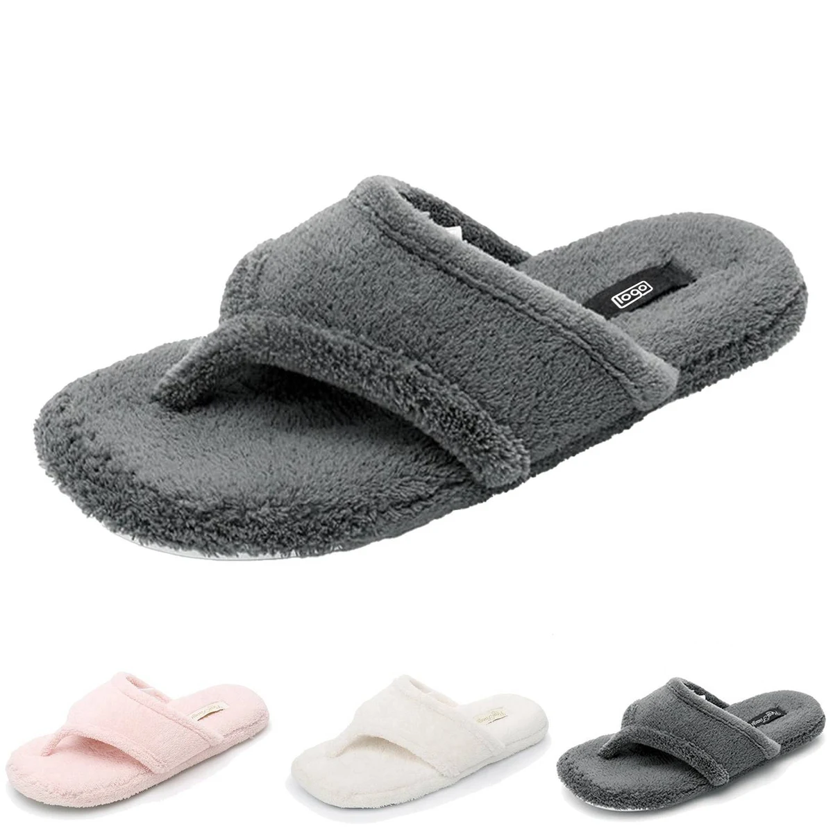 Plush Flip Flops Slippers 1