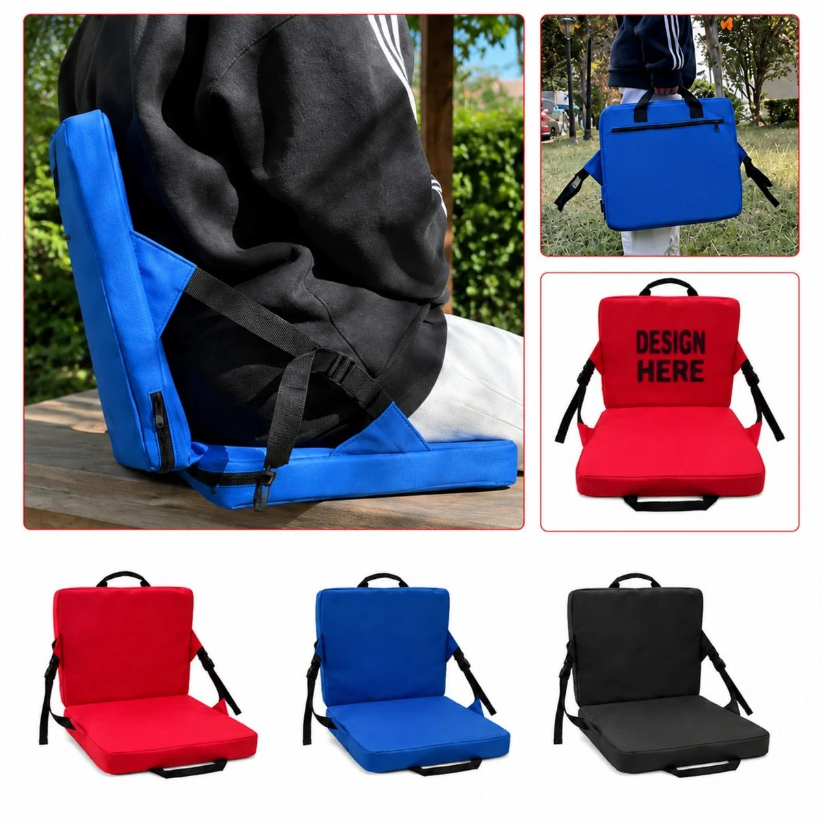 Portable Stadium Seat With Backrest 1