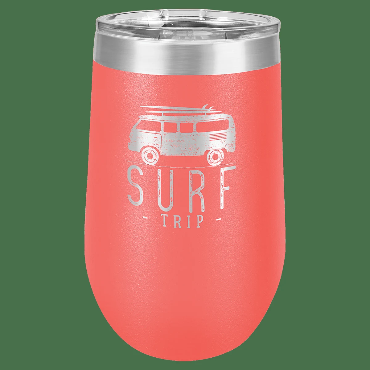 Polar Camel 16 oz. Coral Vacuum Insulated Stemless Tumbler with Lid 1