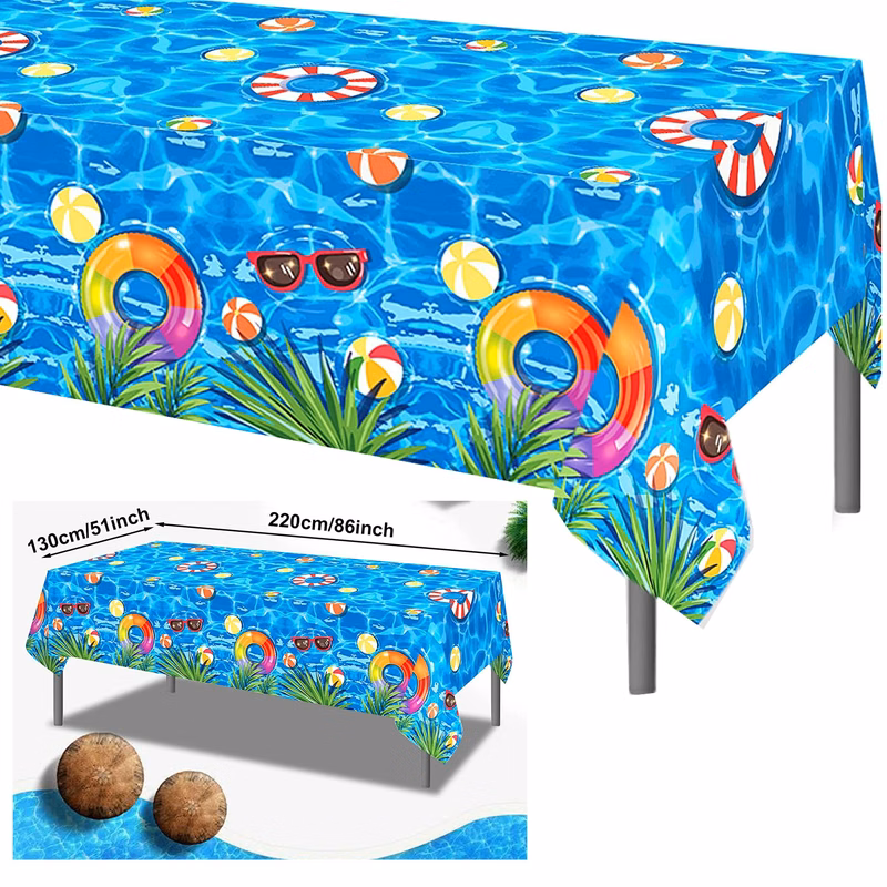 Disposable Pool Party Tablecloth Summer Beach Tablecloth