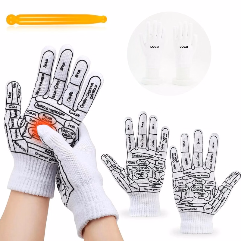 Hand Acupressure Massage Reflexology Gloves