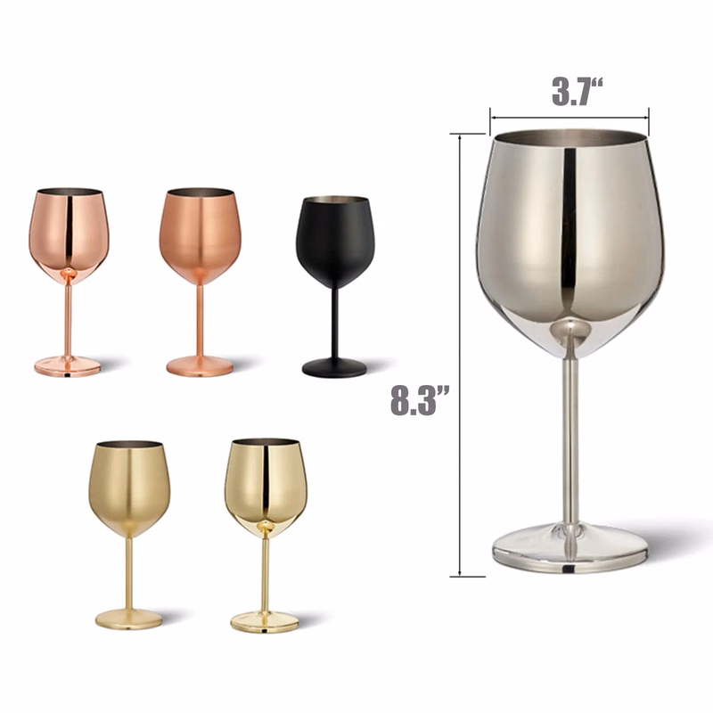Creative Stainless Steel Goblet Champagne Glass