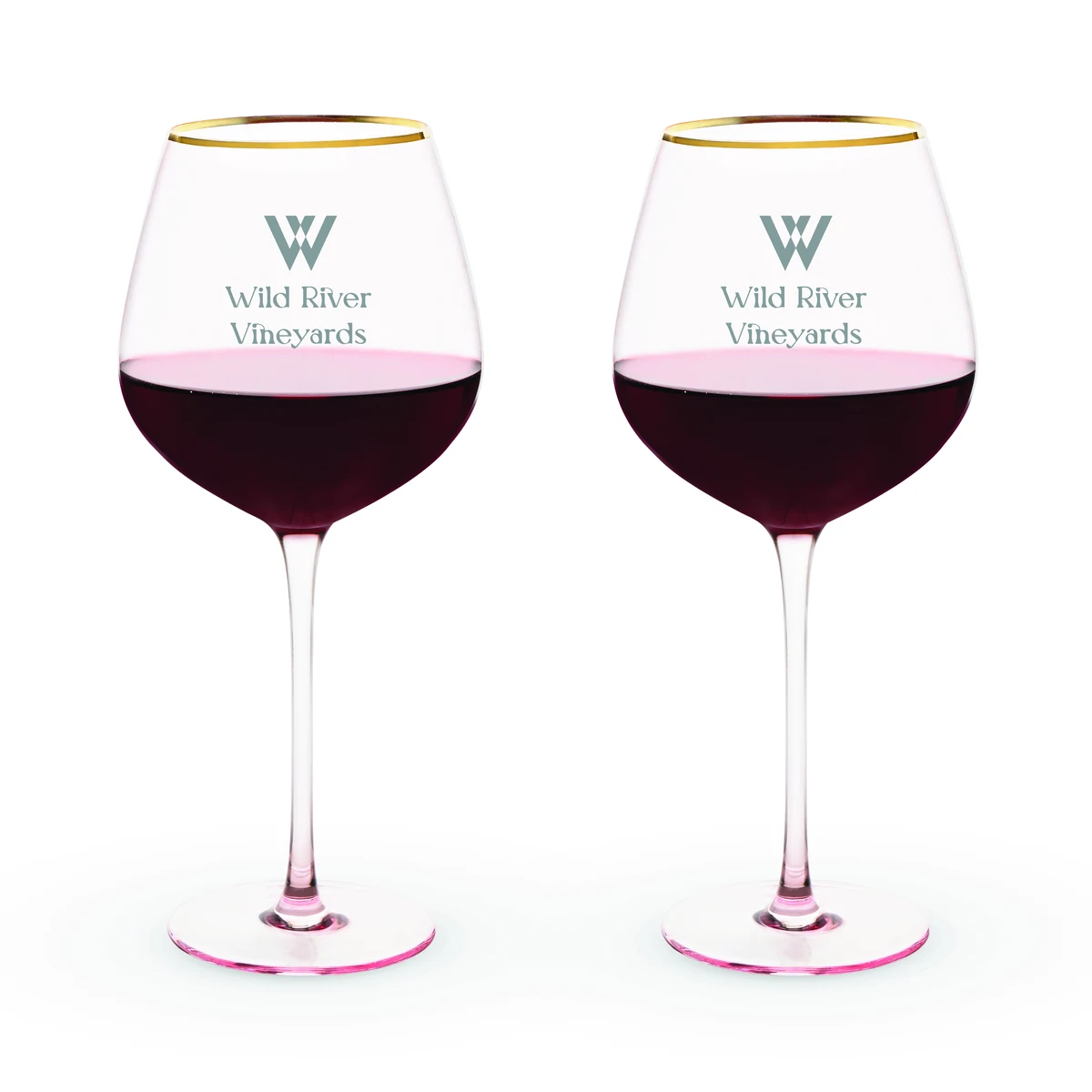 Twine Living® Rose Crystal Red Wine Glass, set of 2 1
