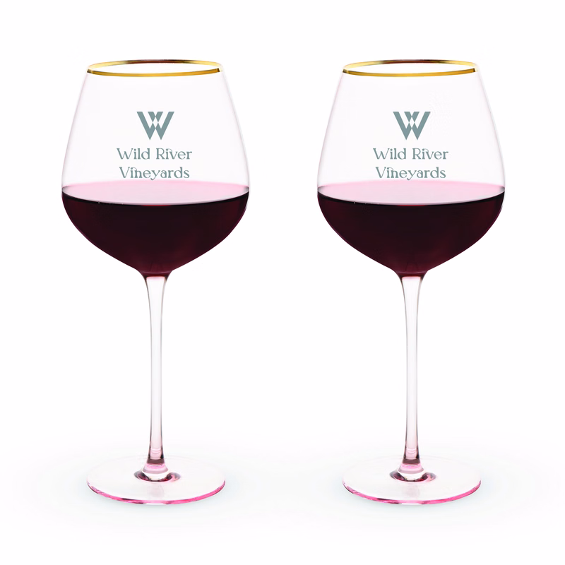 Twine Living® Rose Crystal Red Wine Glass, set of 2