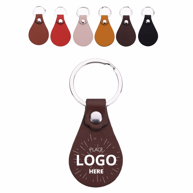 PU Leather Teardrop Keychain