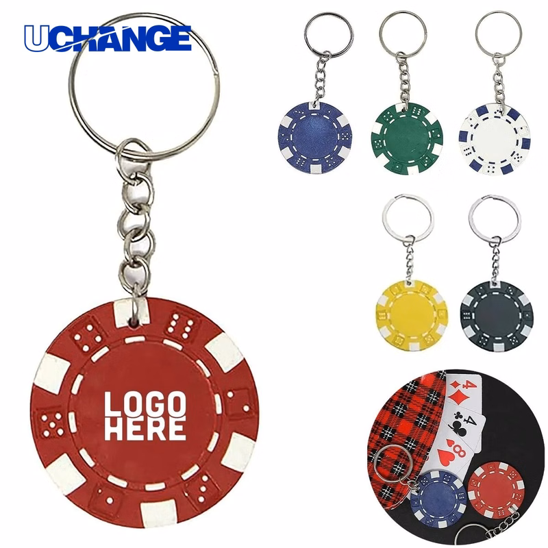 Poker Chip Keychain Casino Style Promotional Accessory