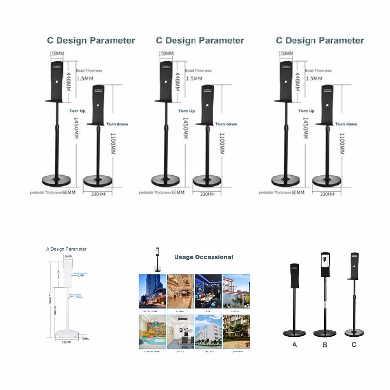Sanitizer Dispenser Floor Stand Station