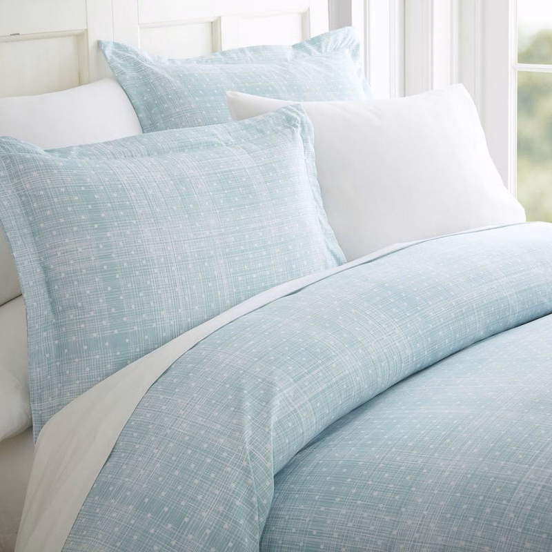 Duvet Cover Sets - Aqua Polka Dot Twin 2 Piece
