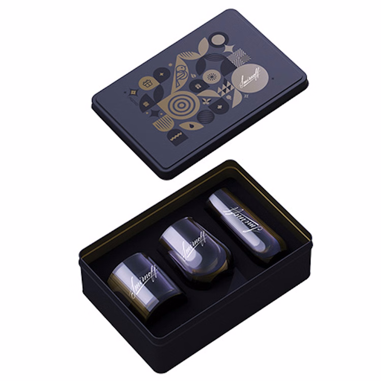 Asobu Metallic Set with 2 Iridescent Glass Coffee Mugs