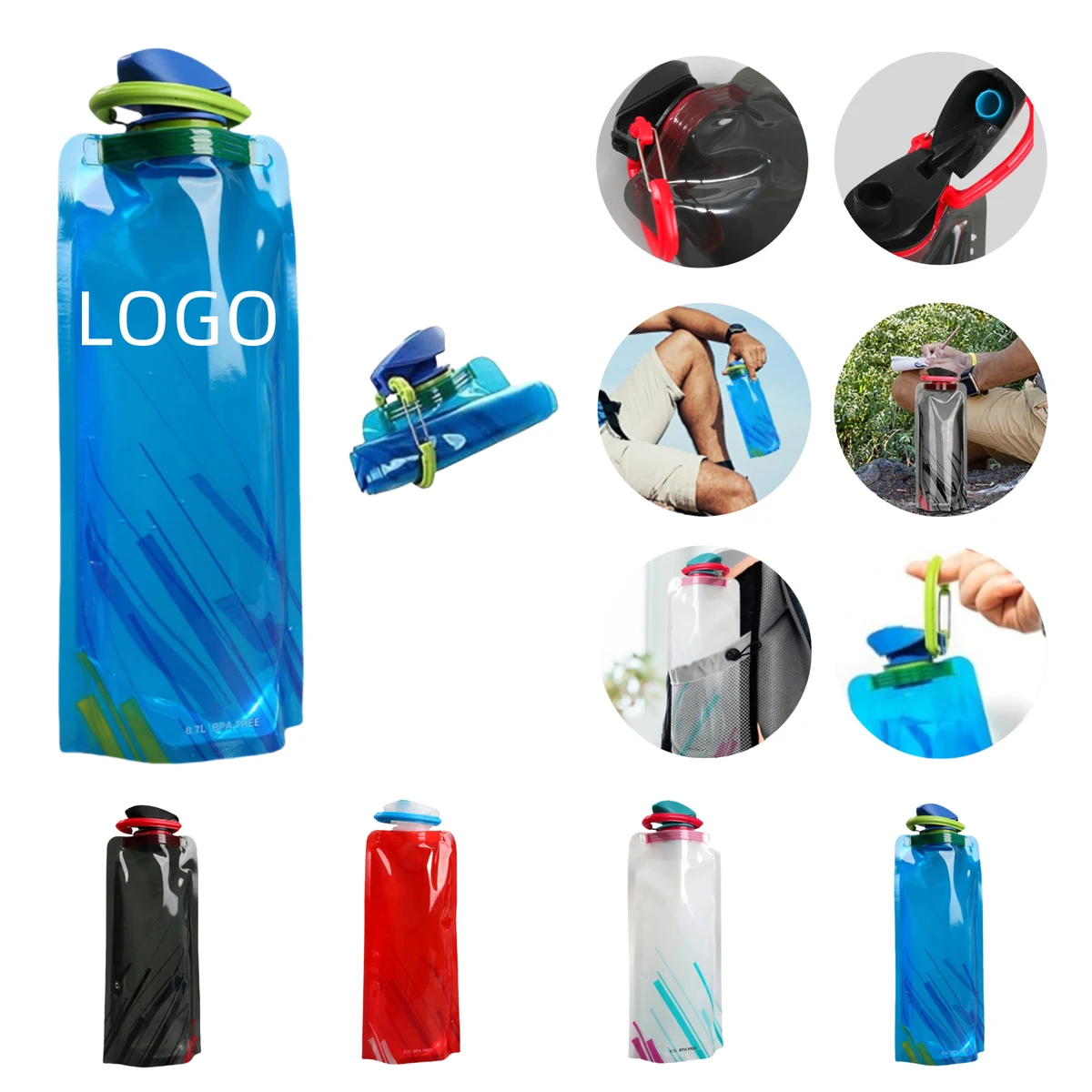 24OZ Foldable Water Bottle 1