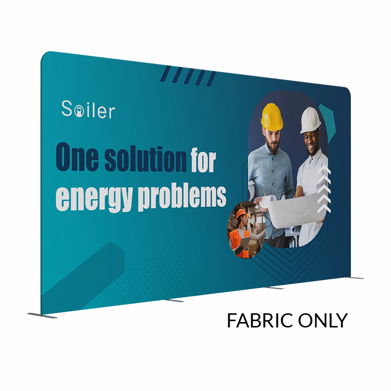 20w x 10'h Xtra Tall Xpress Straight Display Wall - Fabric Only 2 Side Imprint