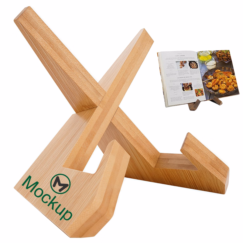 Wooden Recipe Book Stand Display