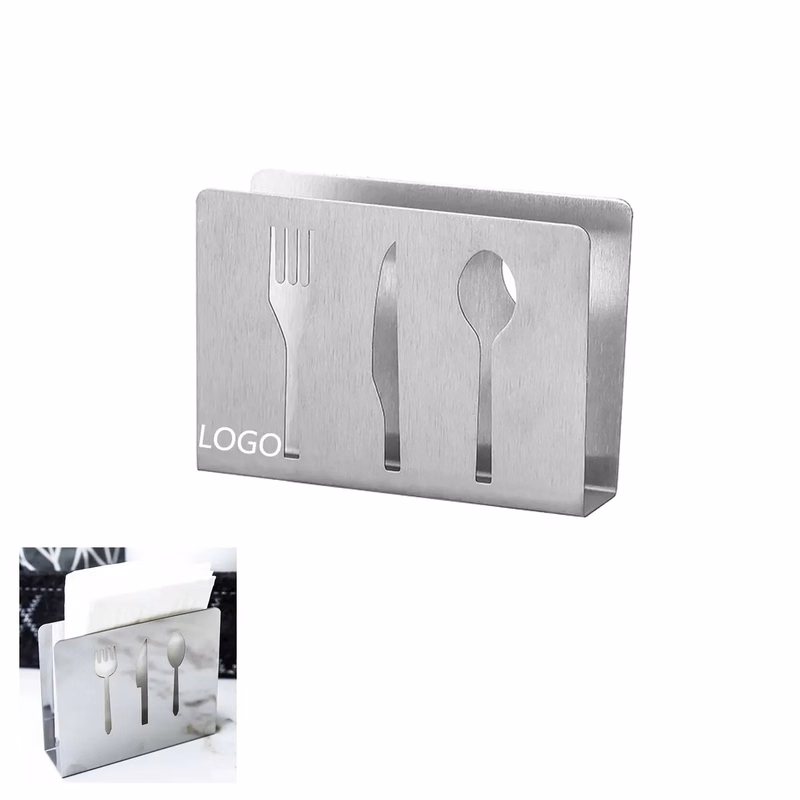 Silver Knife And Fork Napkin Tissue Holder