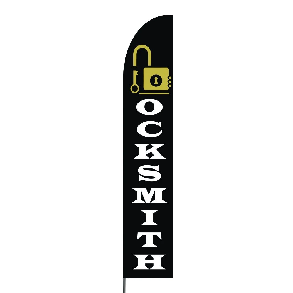 Locksmith Flag Kit Hardware 15' Feet Feather Flag Sign Outdoor Banner 1