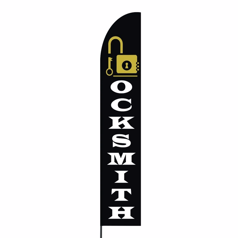 Locksmith Flag Kit Hardware 15' Feet Feather Flag Sign Outdoor Banner