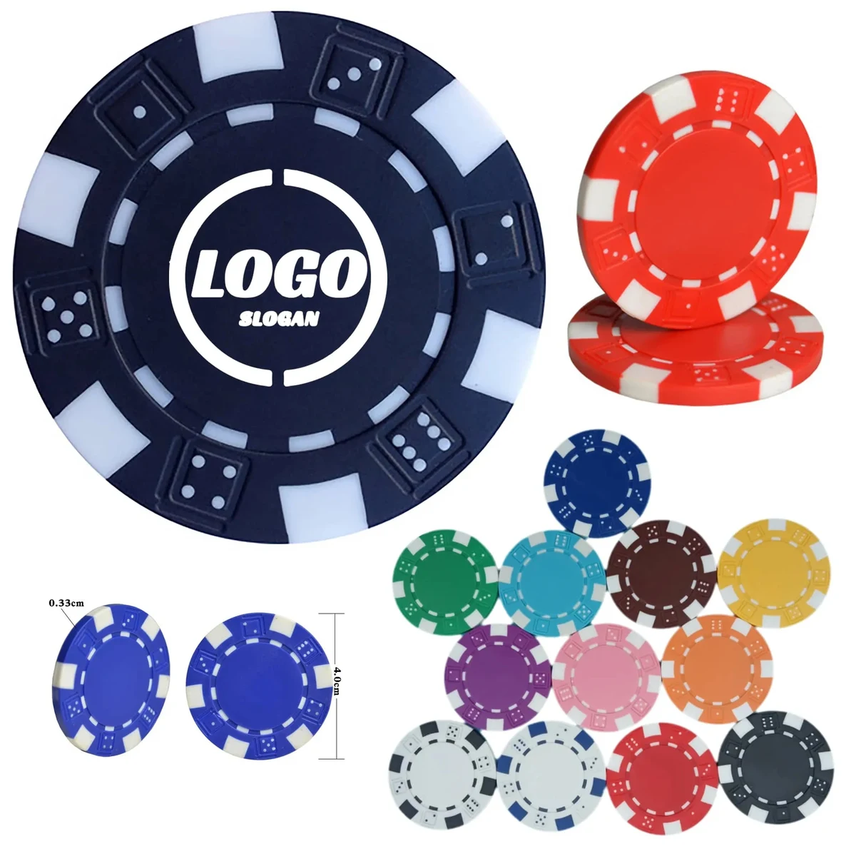 Custom ABS Chips Coin MOQ 100pcs 1