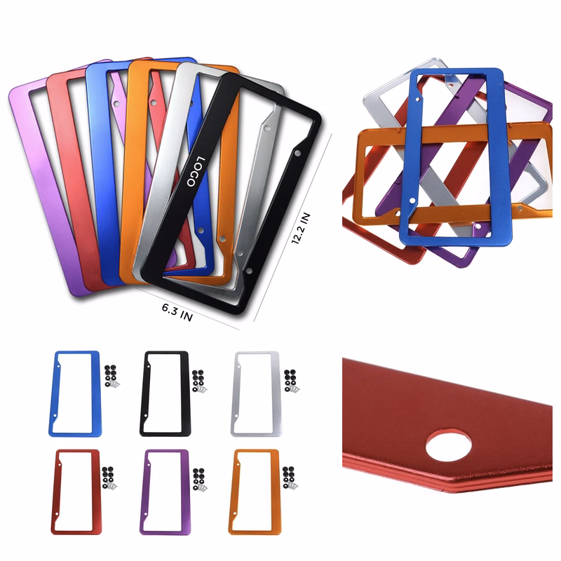 MOQ 10 PCS Stylish Metal License Plate Frames