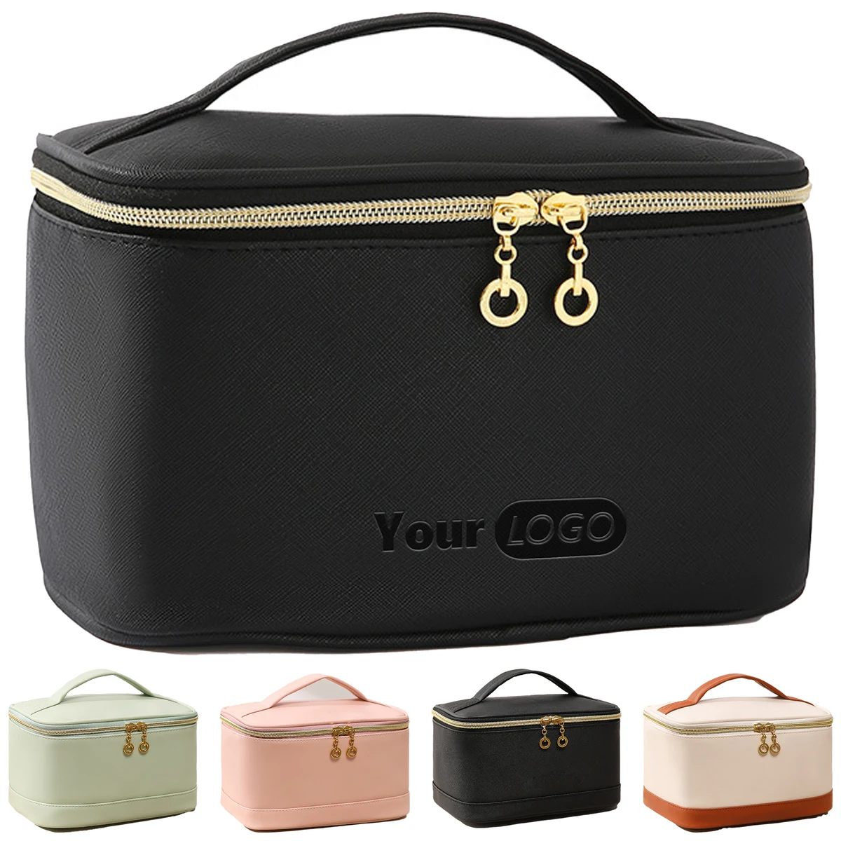 Pu Portable Square Makeup Bag 1