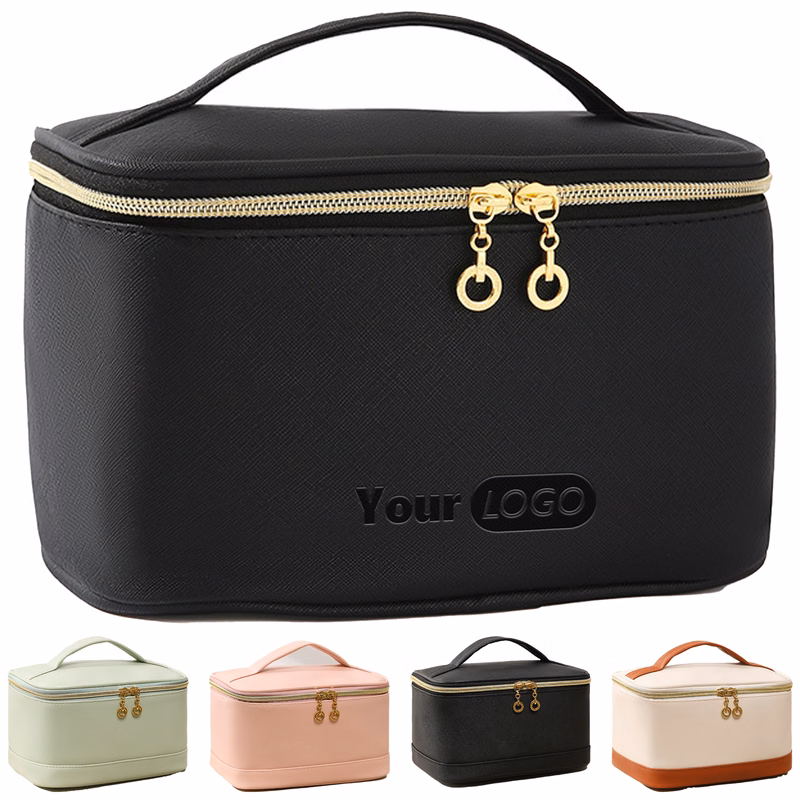 Pu Portable Square Makeup Bag