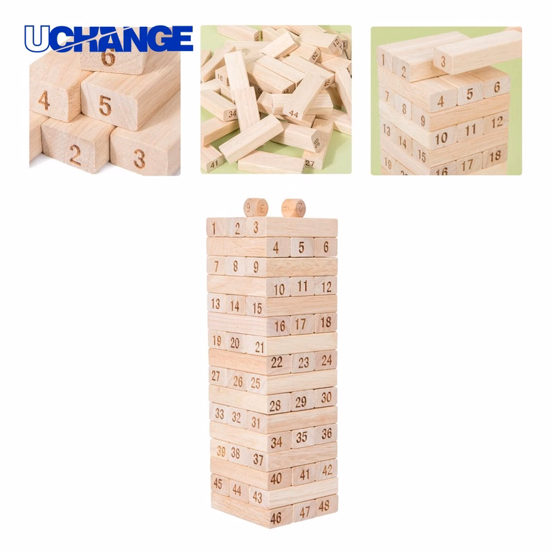 Kids Wooden Stacking Tower Game Toy
