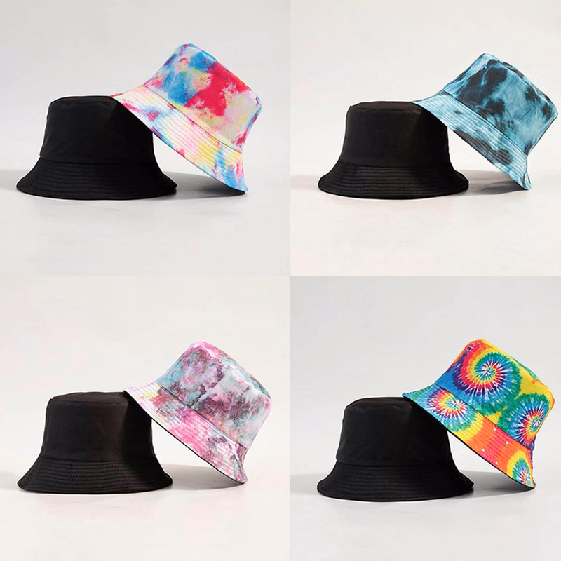 Tie Dye Double Sides To Wear Bucket Cap Hat