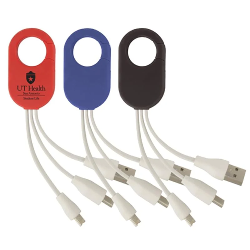Multi Charging Cables with Carabiner 1