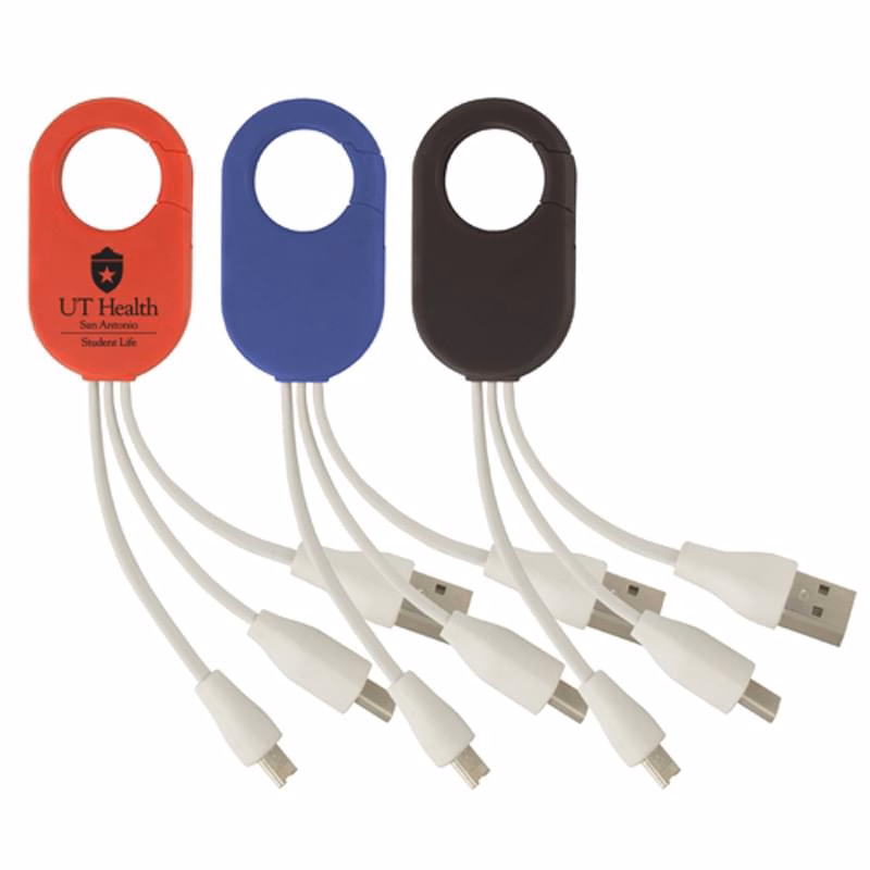 Multi Charging Cables with Carabiner