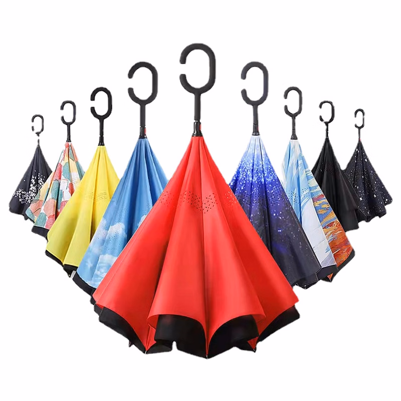 Polyester Double Layer Reverse Umbrella