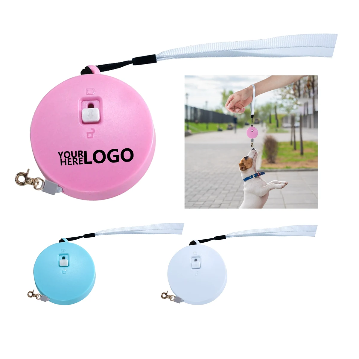 Durable Round Plastic Shell Automatic Retractable Traction Rope 1