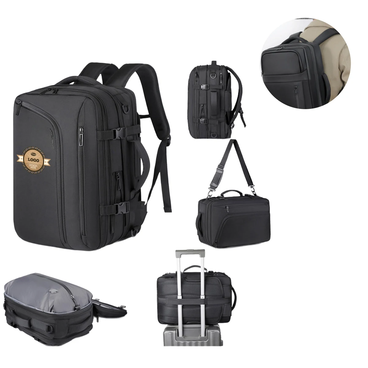 MOQ 30 Vacuum Shockproof Laptop Backpack with Custom Logo 1