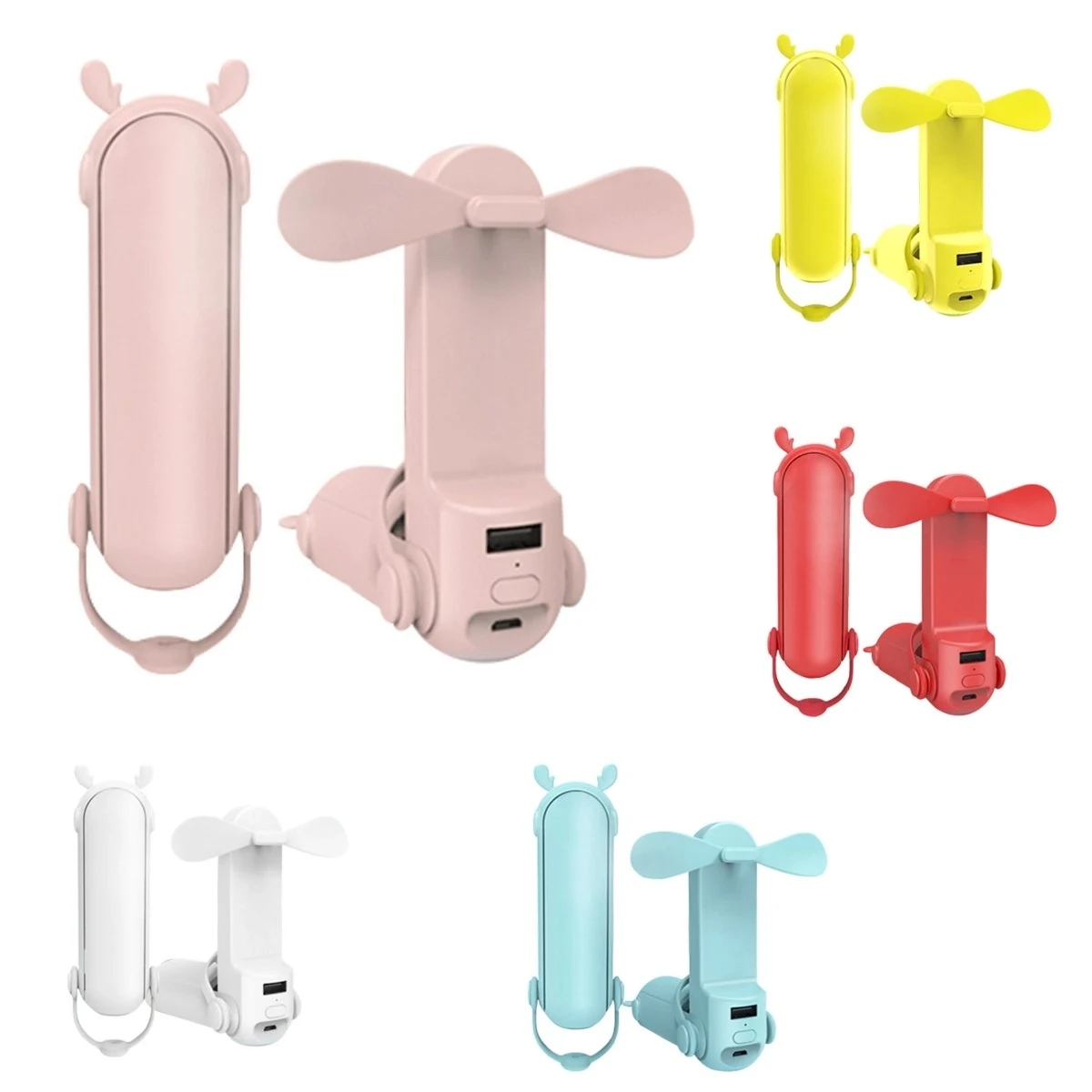 3 in 1 Handheld Mini USB Fan Power Bank 1