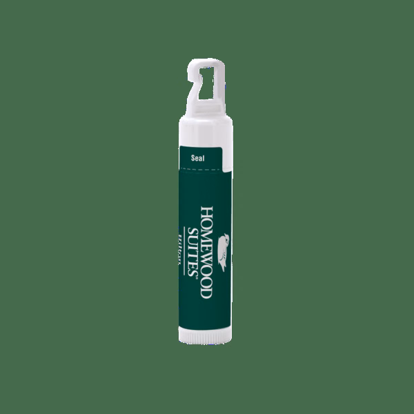 Custom SPF 30 Soy Based Lip Balm in White Tube with Hook Cap