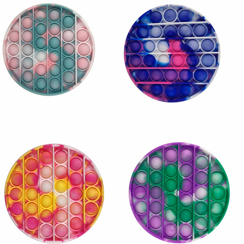 Round Camouflage Push Pop Bubble Fidget Sensory Toy