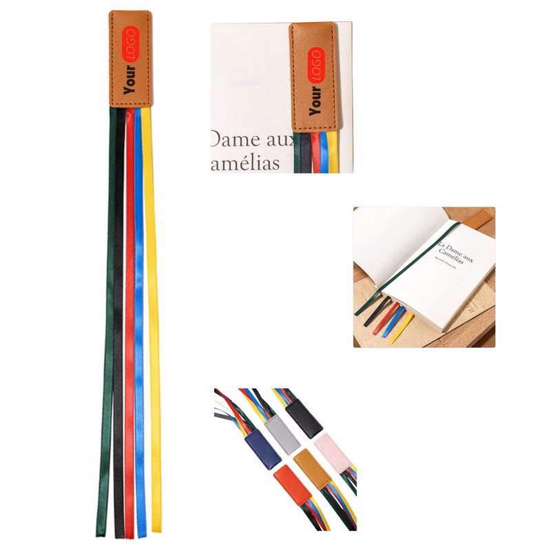 Leather Ribbon Tassel Page Marker