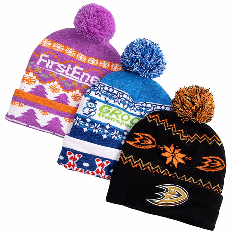 Jacquard Pattern Knit Beanie