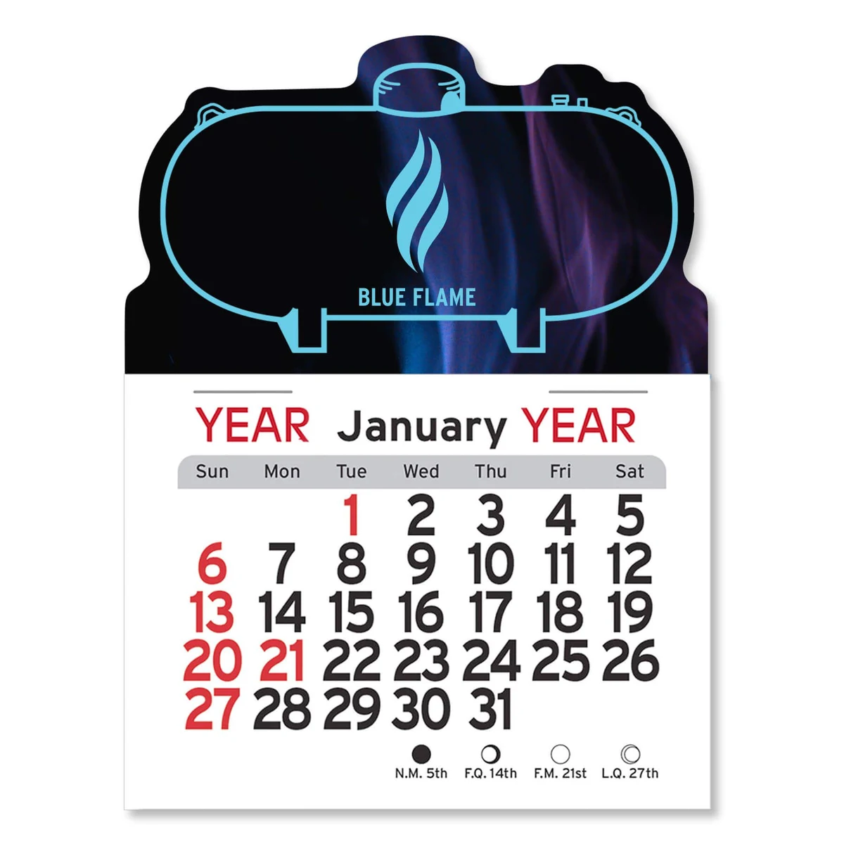 Adhesive Peel-N-Stick® Calendar - Propane Tank 1