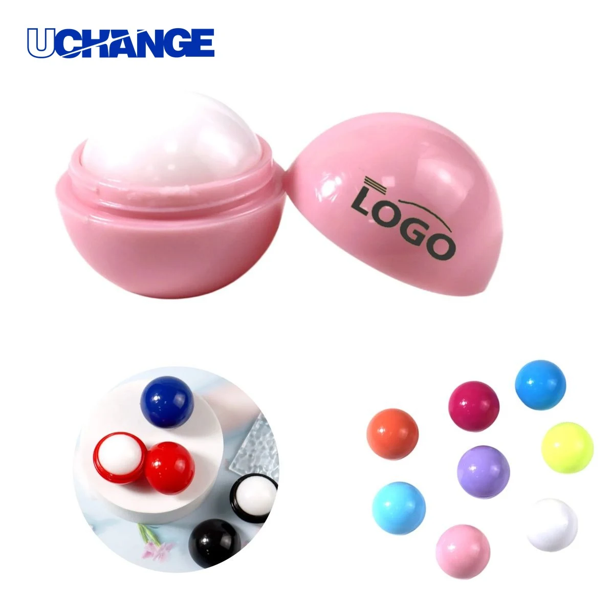 Fruit-Scented Round Ball Lip Balm 1