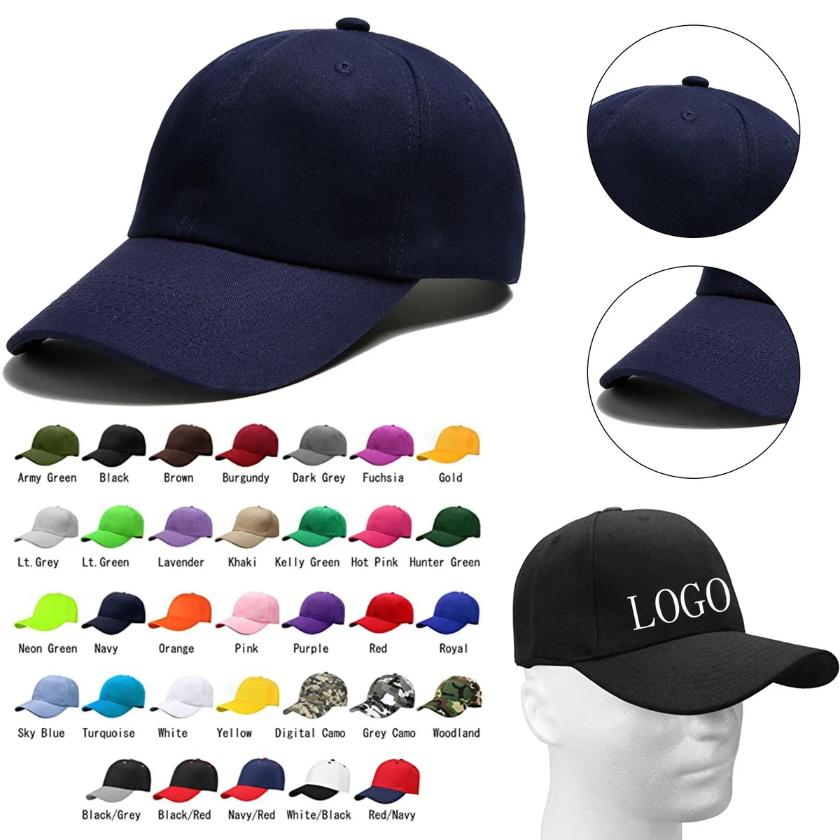 Six Panel Cotton Baseball Cap 1