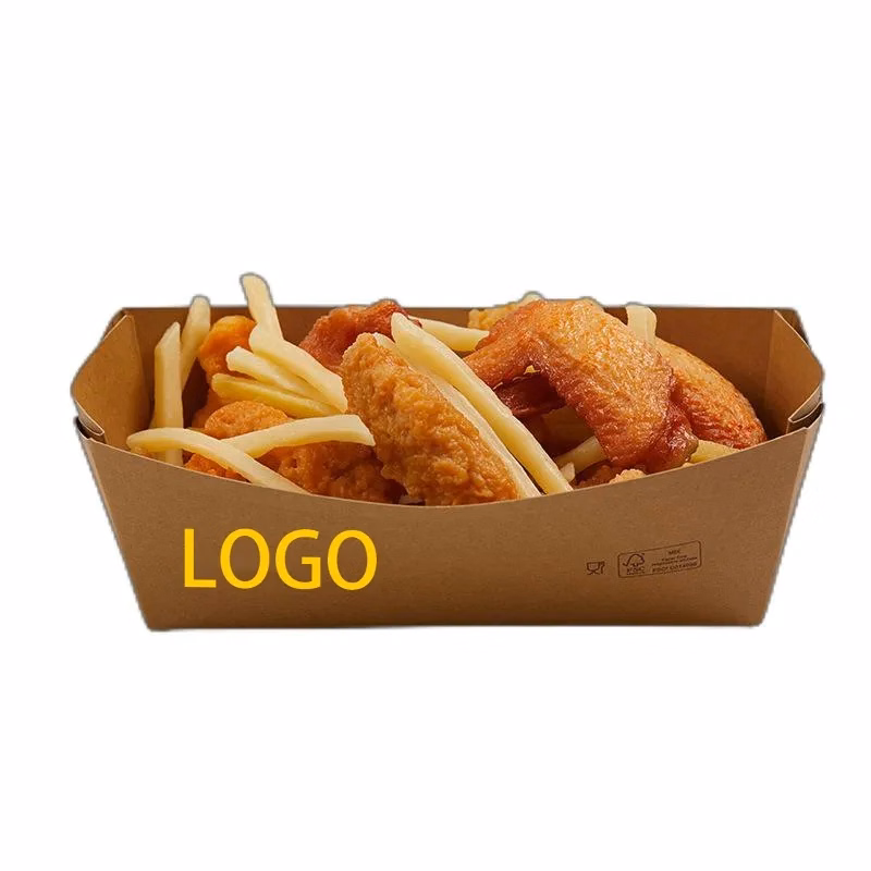 Customized Snack Boat Shaped Lunch Box Packaging Paper