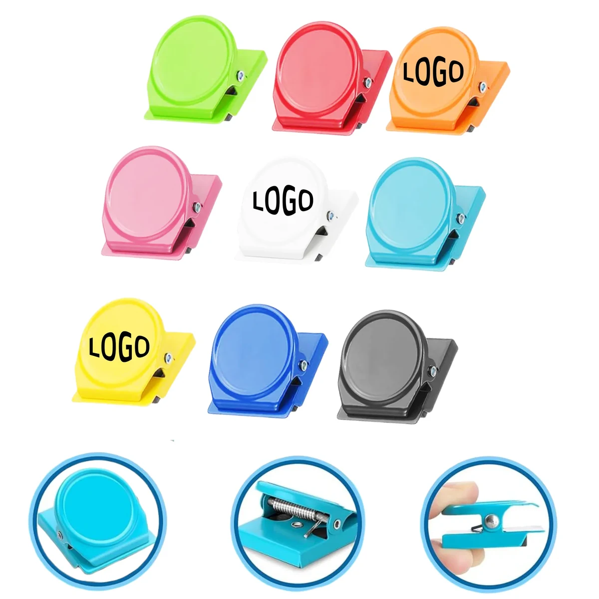 MOQ Colorful Magnet Clips for Refrigerator Whiteboard Locker 1