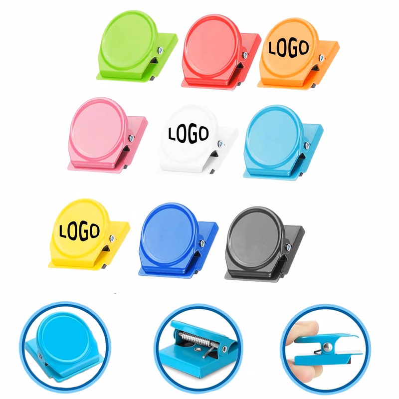 MOQ Colorful Magnet Clips for Refrigerator Whiteboard Locker