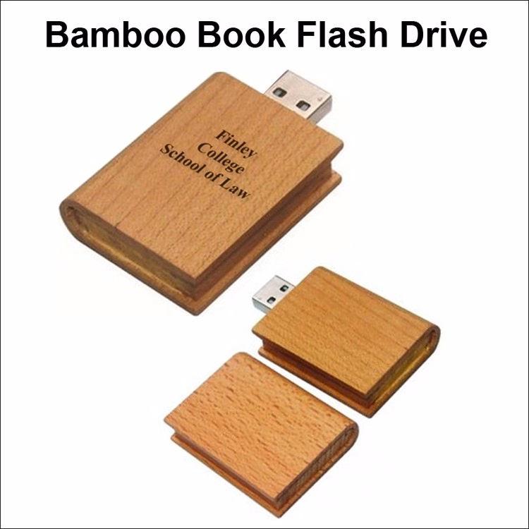 Bamboo Book Flash Drive / USB - 256 MB
