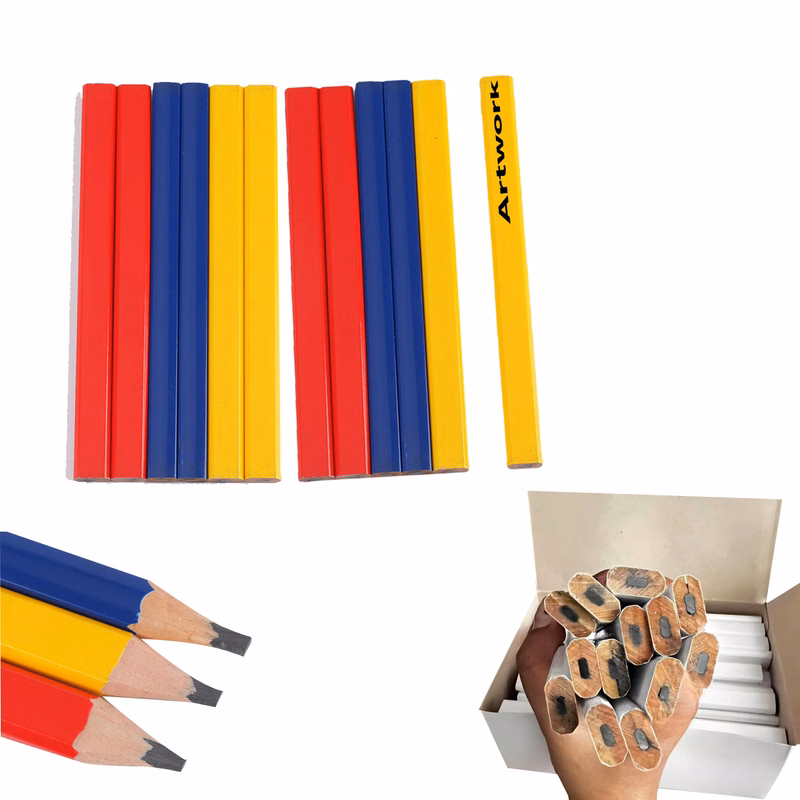 Hb Black Core Octagonal Woodworking Pencil
