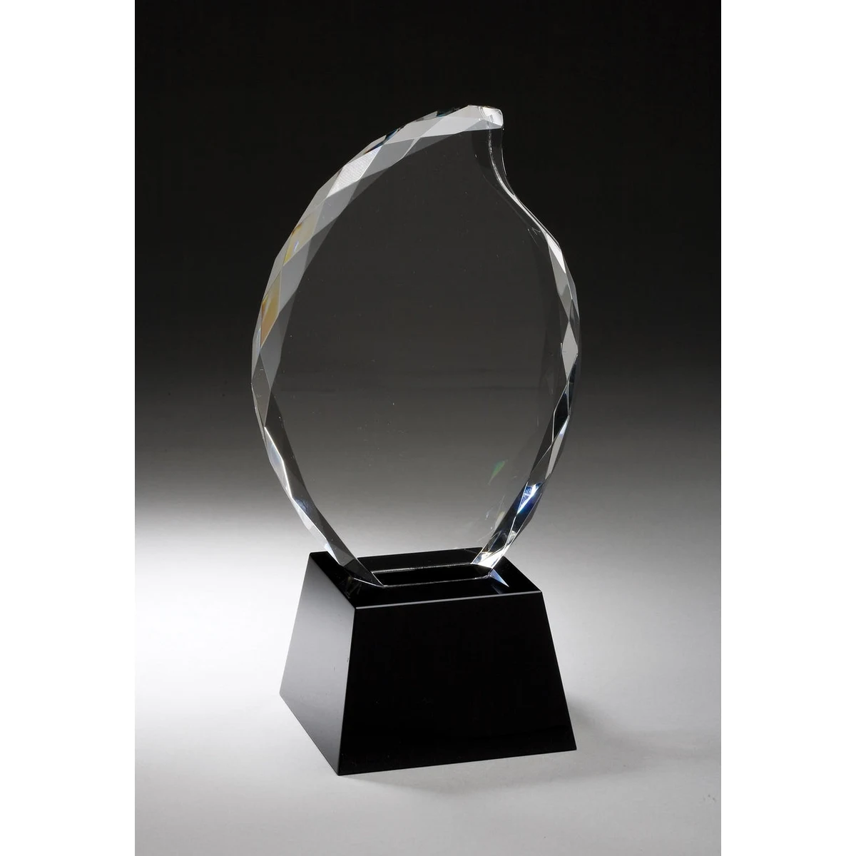 Thick Faceted Flame On Black Base 1