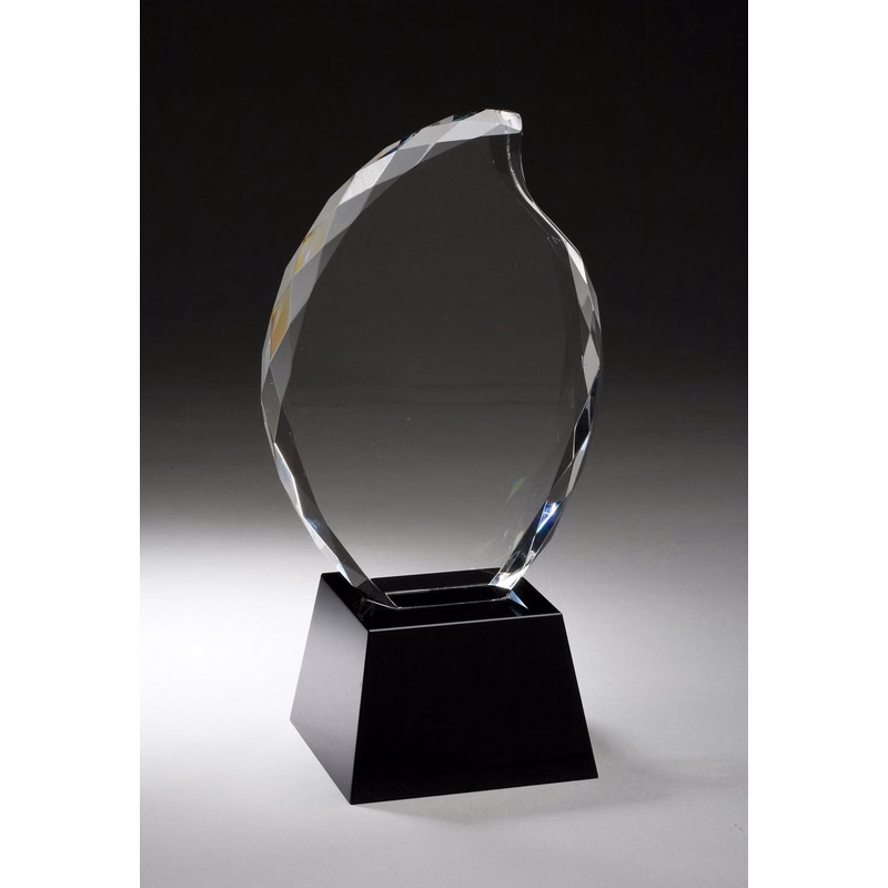 Thick Faceted Flame On Black Base
